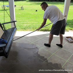 Concrete Flooring Staining Concrete Floors Front Porch