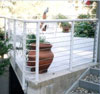 stainless steel cable railing on deck