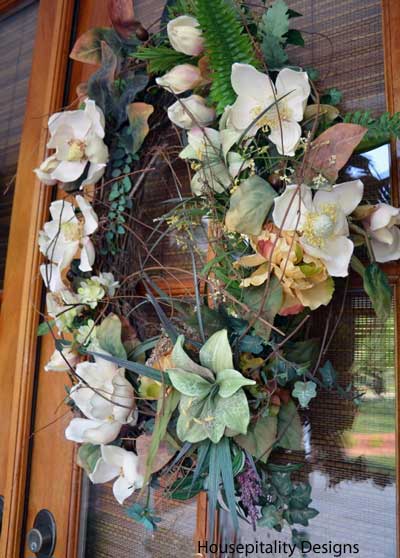 Shirley's wreath on front door