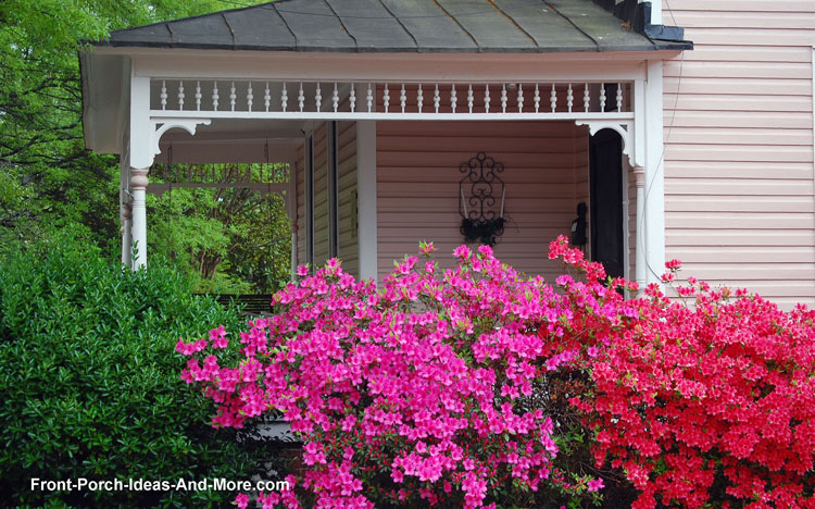 beautiful foliage in front of front porch