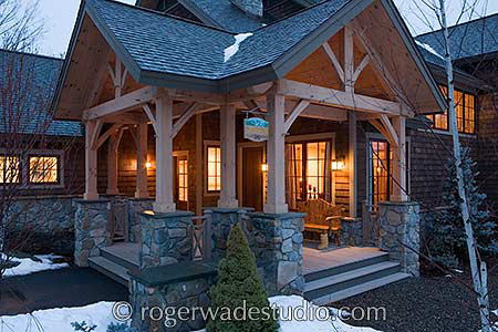 timber frame porch columns