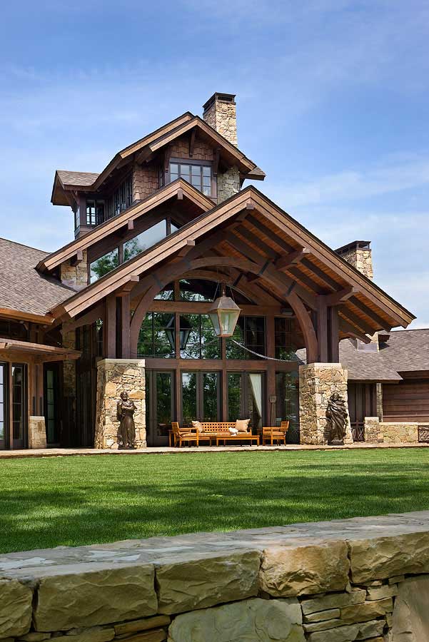 front timber clad houses