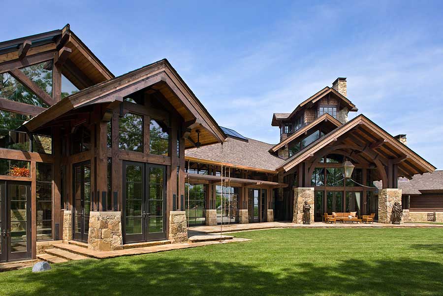 front timber clad houses