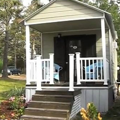 tiny house design with adorable front porch
