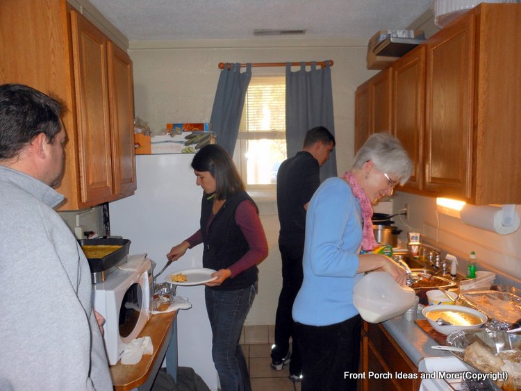 tiny kitchen at the at cabin
