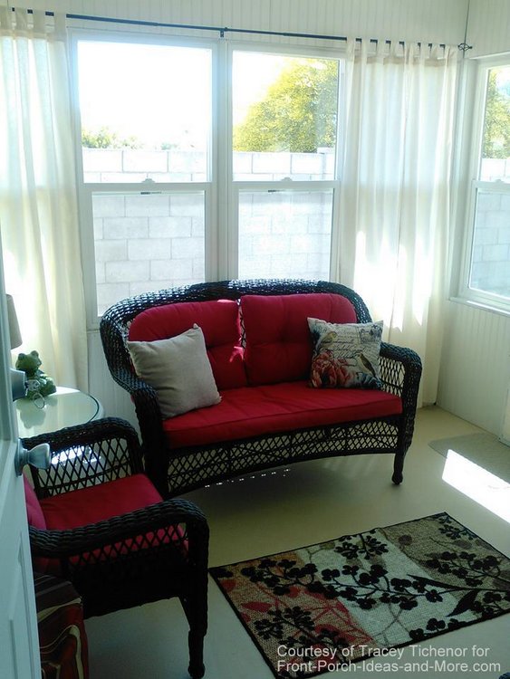 Tracey has wonderful furnishings on her back porch