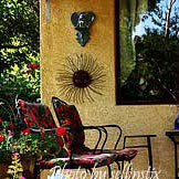 tuscan style decorated front porch