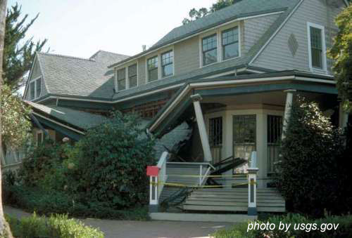 front porch falling off home