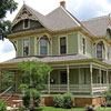 typical Victorian home and expansive front porch