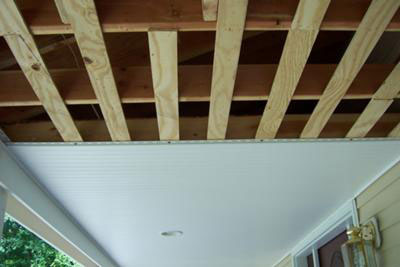 Install Vinyl Beadboard Ceiling On Porch