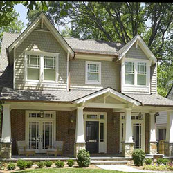 non-structural vinyl porch columns on home