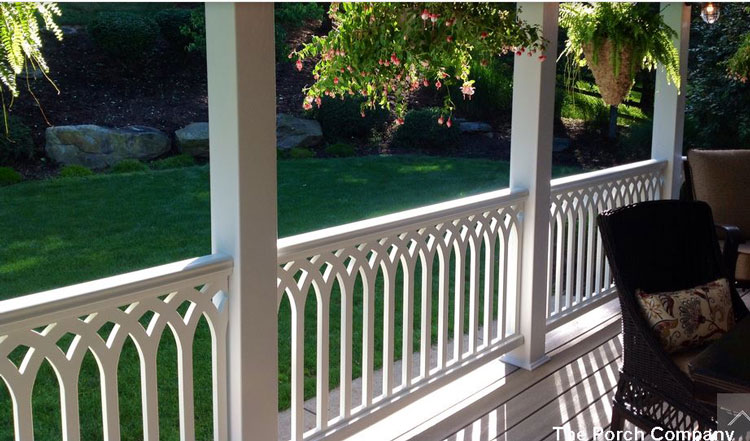 exquisitely designed vinyl railings by The Porch Company