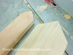 2 by lumber cut at 45 degrees 