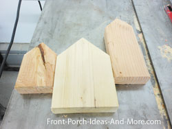 4th of July bird houses cut to length