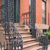 wrought iron railings on front porch