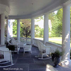 Porch Columns Design Options For Curb Eal And More Cast Stone Columns On Round Front Porch