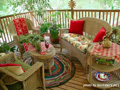 Indoor Outdoor Rugs Add Amazing Comfort And Eal Creative Round Rug Design On Back Porch With Wicker Furniture