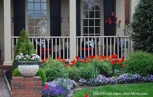 Landcaping Pictures Home Landscaping Photos Front Yard Colorfully landscaped front porch - Landcaping Pictures Home Landscaping Photos Front Yard