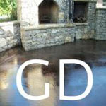 custom stained driveway