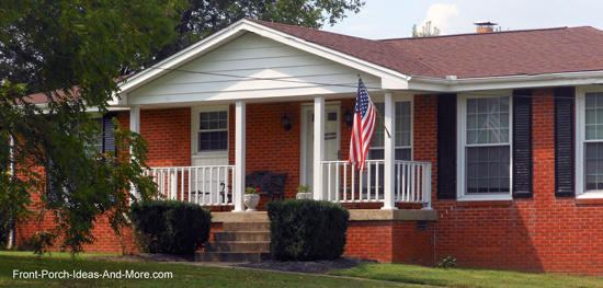 Ranch Home Porches Add Eal And Comfort Raised Ranch With Square Porch Columns