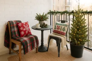 Apartment Porch Christmas Decorating Ideas