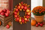 fall apple decor for porch