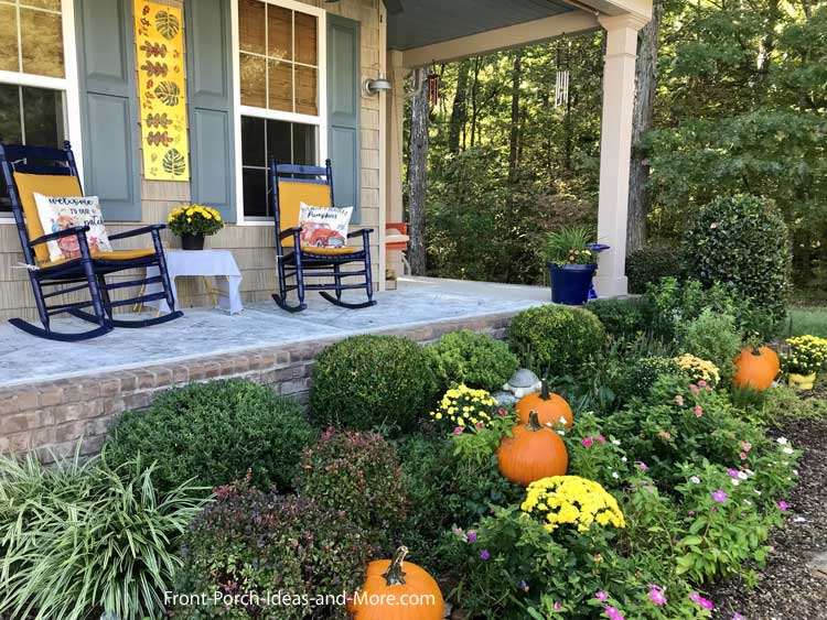 shades of gold and orange on our autumn porch