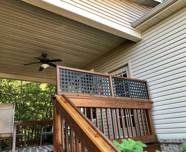 back porch after repair is all good