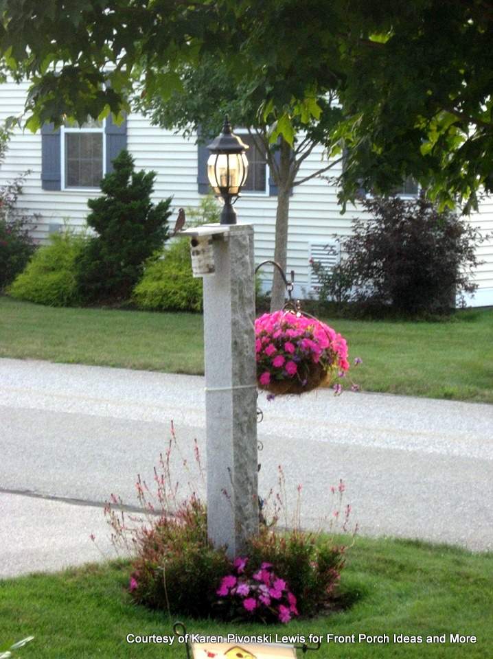 Porch Landscaping Ideas For Your Front, Lamp Post Garden Plan