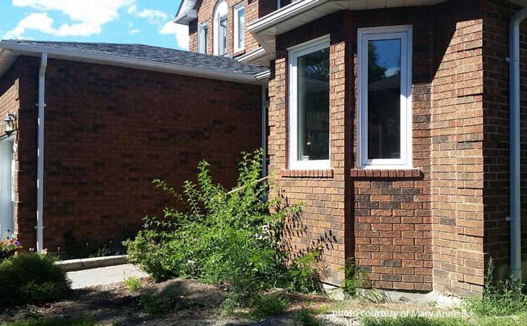 brick home without a front porch