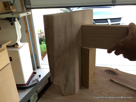 fitting the brace between the legs