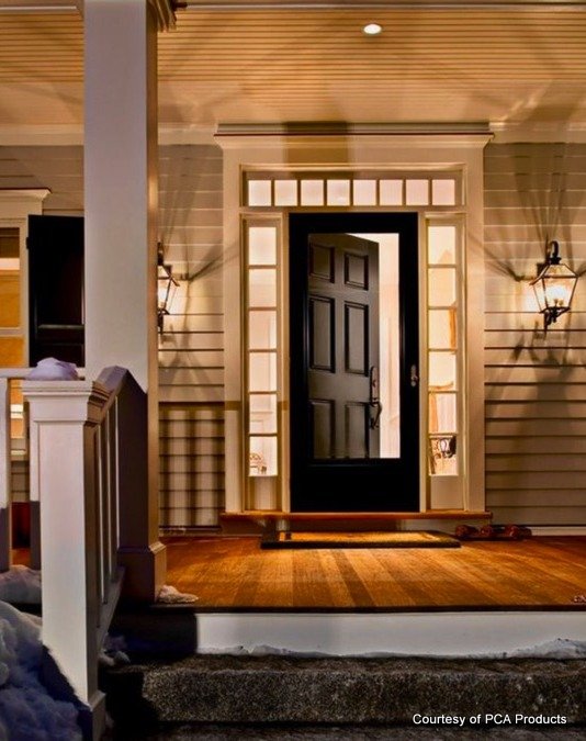 black aluminum screen door by PCA Products