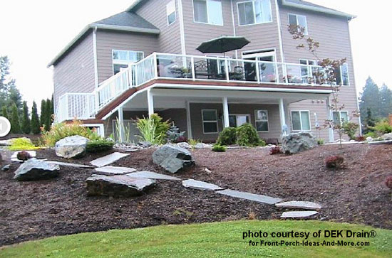 spacious area of relaxing under deck
