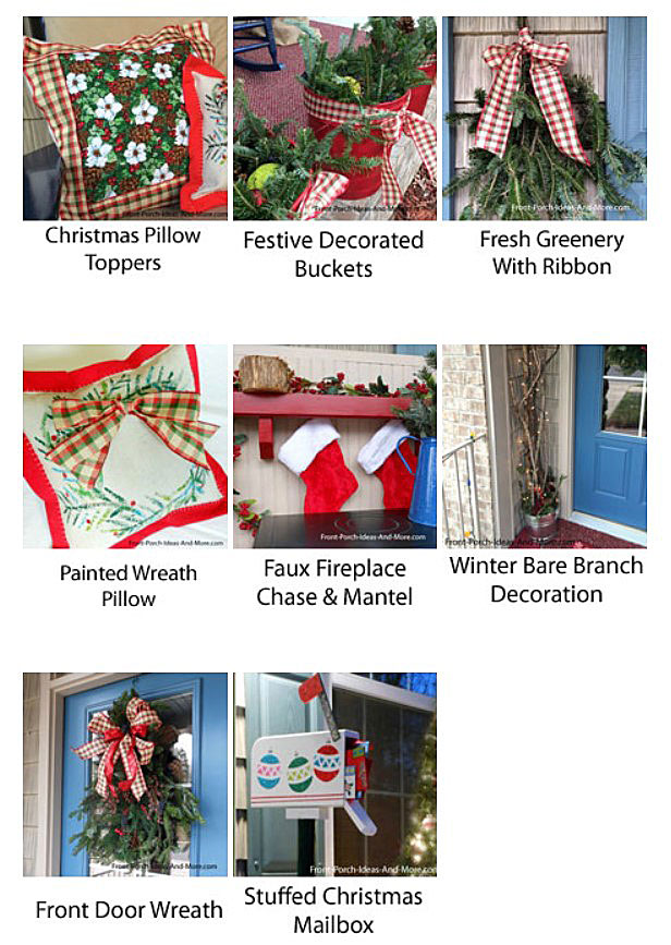 compilation of Christmas DIY projects for porch and yard