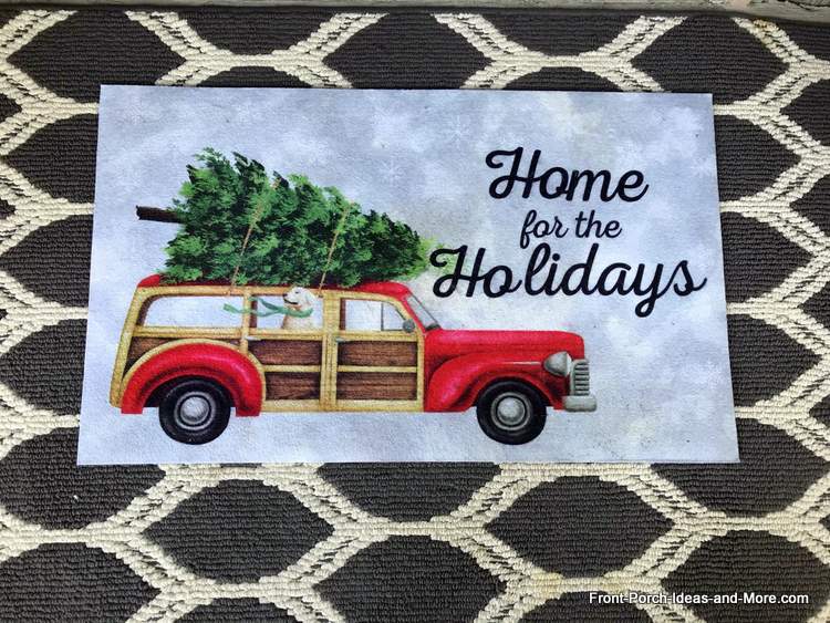Our Christmas doormat layered