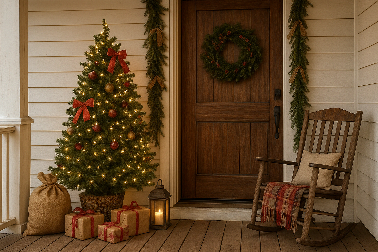 Christmas Tree on Porch from Unsplash