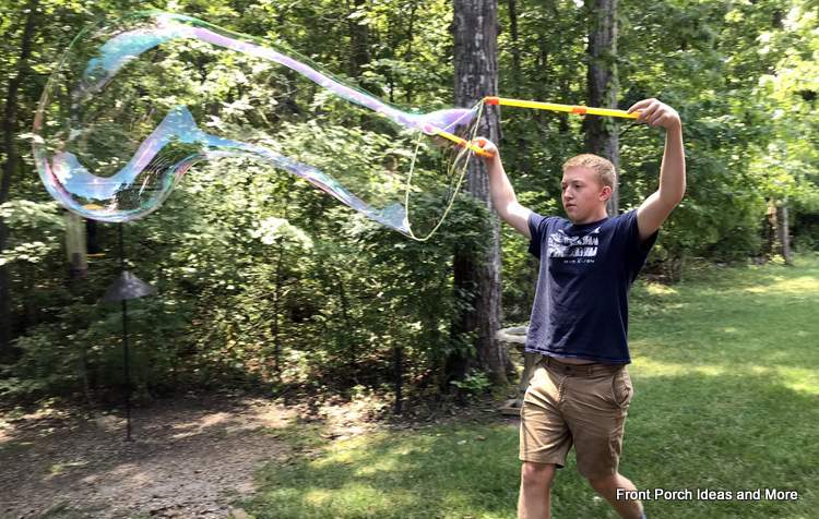 Grandson and a gigantic bubble