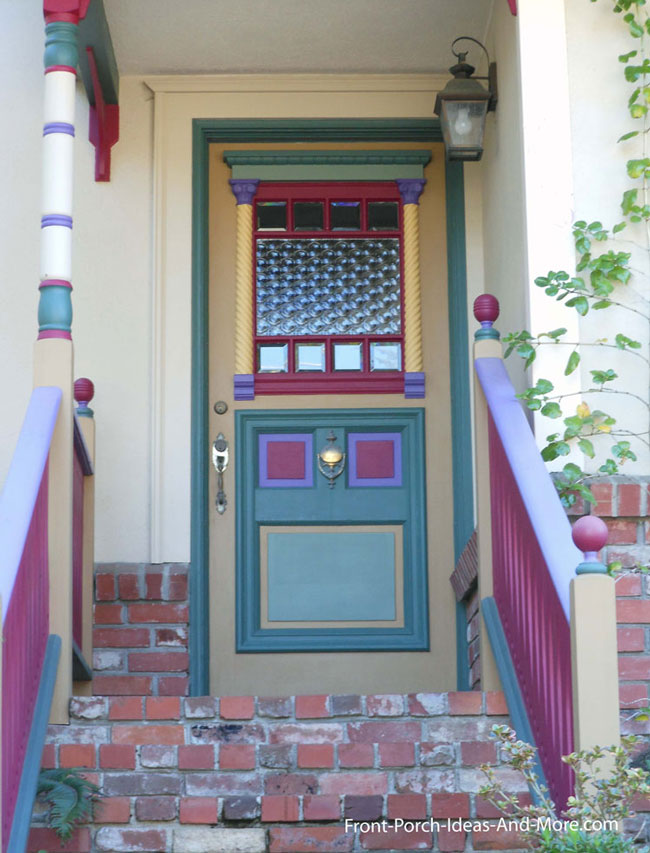 exquisitely painted Victorian front door