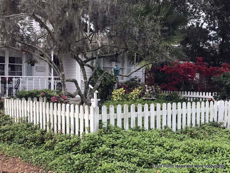 A pretty corner picket fence St Augustine Fl