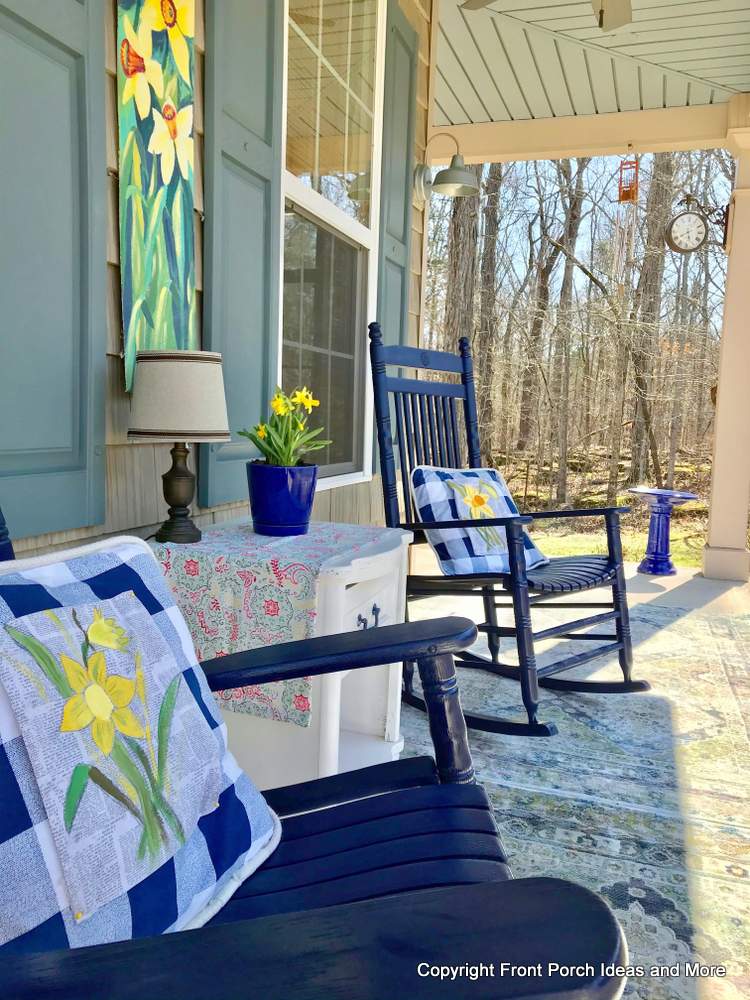 springtime porch decorating