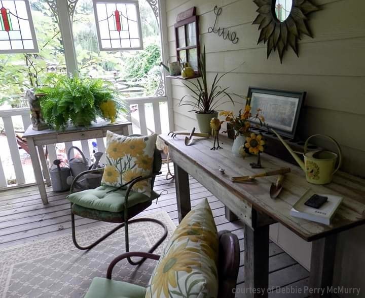 Debbie's porch is perfect for relaxing and unwinding
