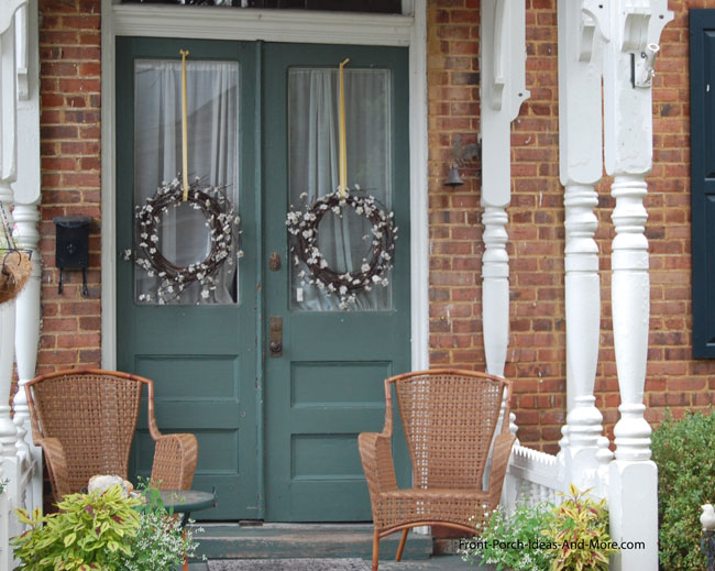 Window treatments for front doors with glass