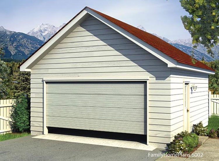 basic double car garage plan 6002