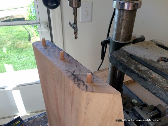 drilling legs for dowels