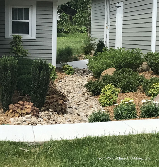 dry creekbed landscaping for drainage