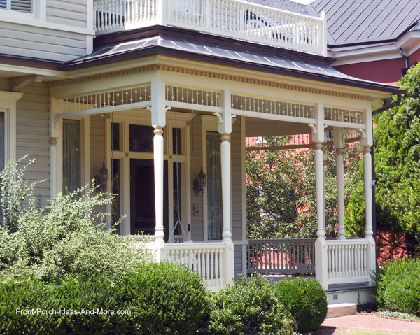 elegant screen door on front porch
