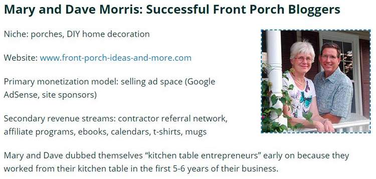 Earning a living writing about porches