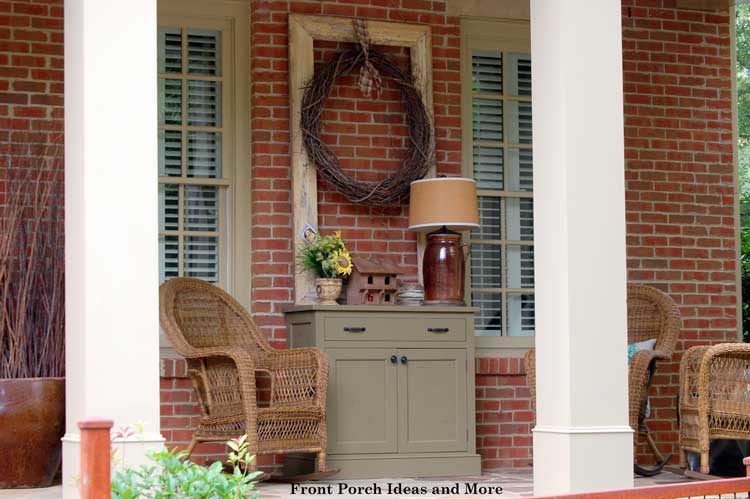 beautiful front porch with personal touches