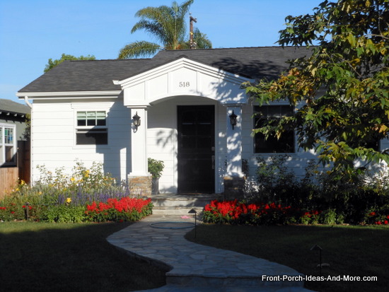 gable porch roof on small home