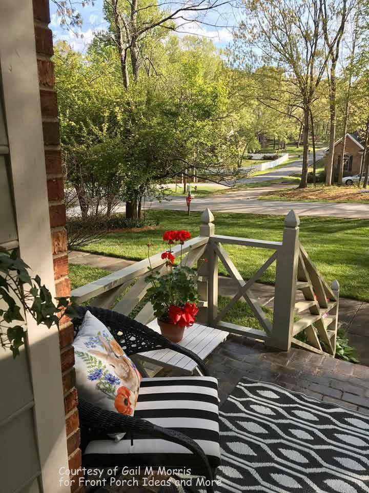 porch with gable roof